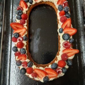 Number Cake tarte aux fruits