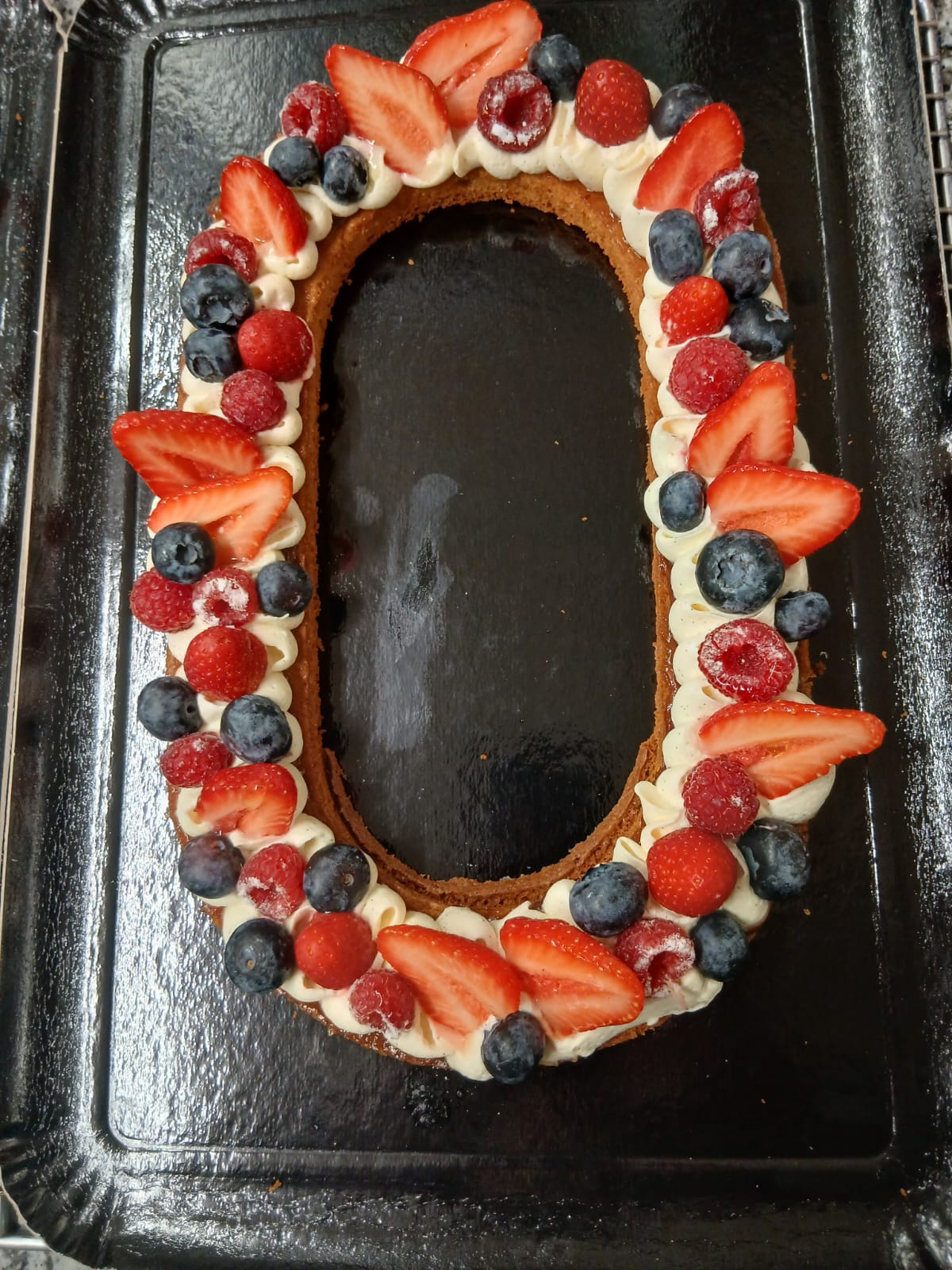 Number Cake tarte aux fruits