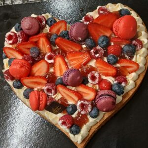 Tarte coeur fruits rouge